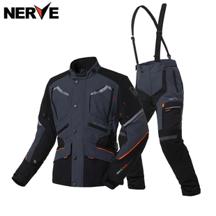 NERVE涅夫 金旅冬季摩托车骑行服男套装防水风加厚保暖机车拉力服