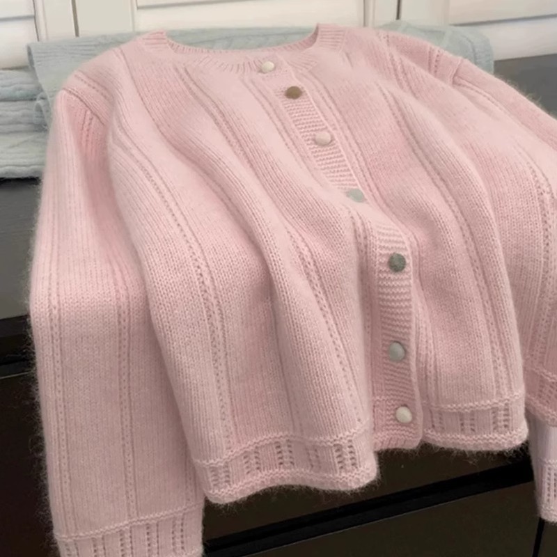 小香风香风浣熊绒针织开衫