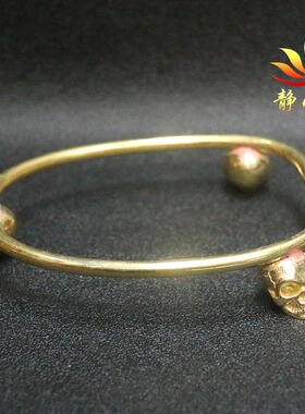 纯铜托架藏式居家铜摆件