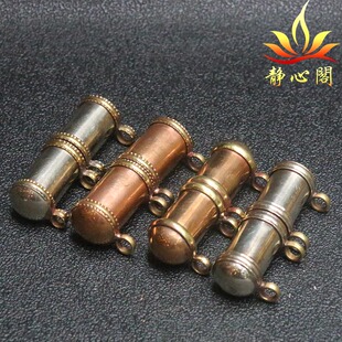 复古纯铜白铜紫铜尼泊尔手工嘎乌盒管状长形项坠吊坠挂件挂饰藏饰