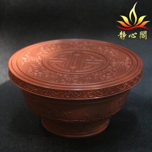 藏传藏式碗套盒子糌粑碗供杯油茶碗套塑料吉祥花纹套水碗套工艺品