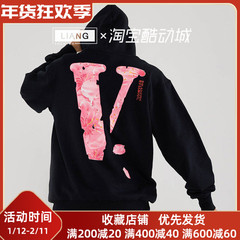 VLONE Sakura 大V字Logo樱花印花连帽卫衣男女同款秋季情侣款