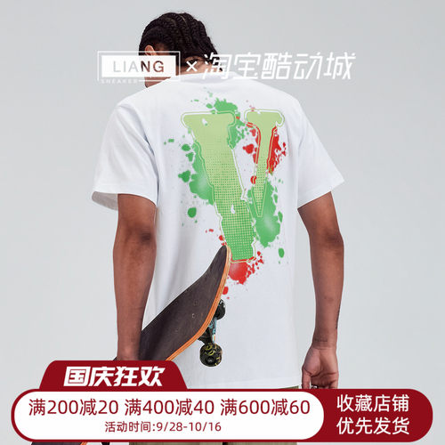 VLONE夏日气泡水 STAPLE系列 大LOGO印花 短袖T恤