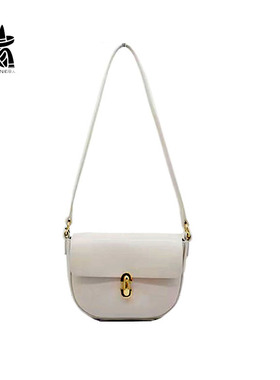 稻草人女包2024夏季上新清新糖果色休闲品牌单肩斜挎链条马鞍小包