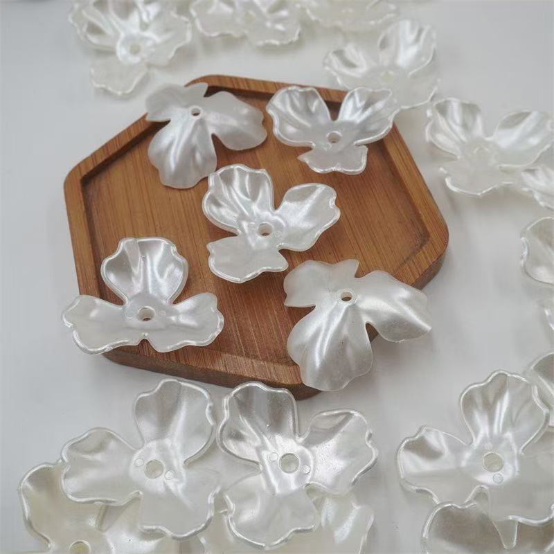 玉兰花手工材料diy串珠三叶花瓣39MM抖音同款花片三叶花材料制作