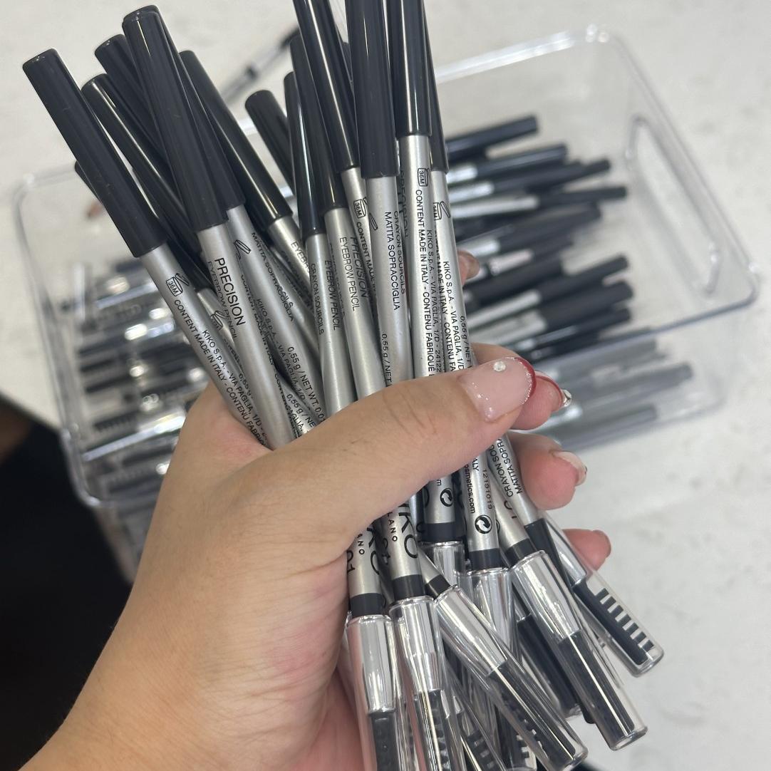 KIKO双头眉笔眉刷整理化妆刷01自然黑灰专业持久易上色适合新手