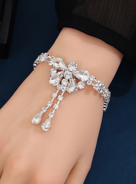 重工闪亮超仙满钻锆石 蜻蜓手链 轻奢感名媛风个性首饰