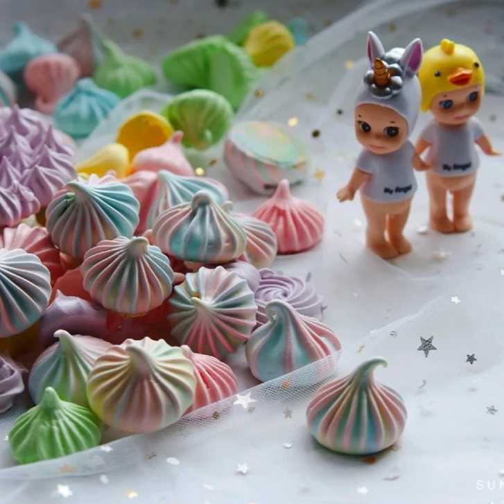 【买二送一】彩虹糖果蛋白糖马林糖手工零食蛋糕装饰甜品台送女友