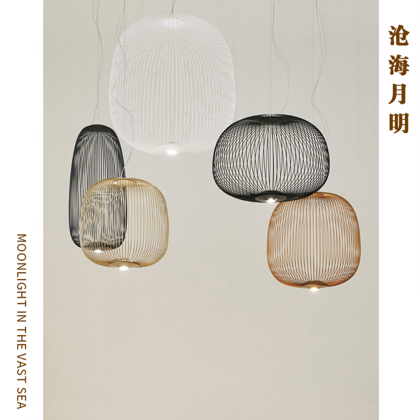 意大利FoscariniSpokes鸟笼吊灯