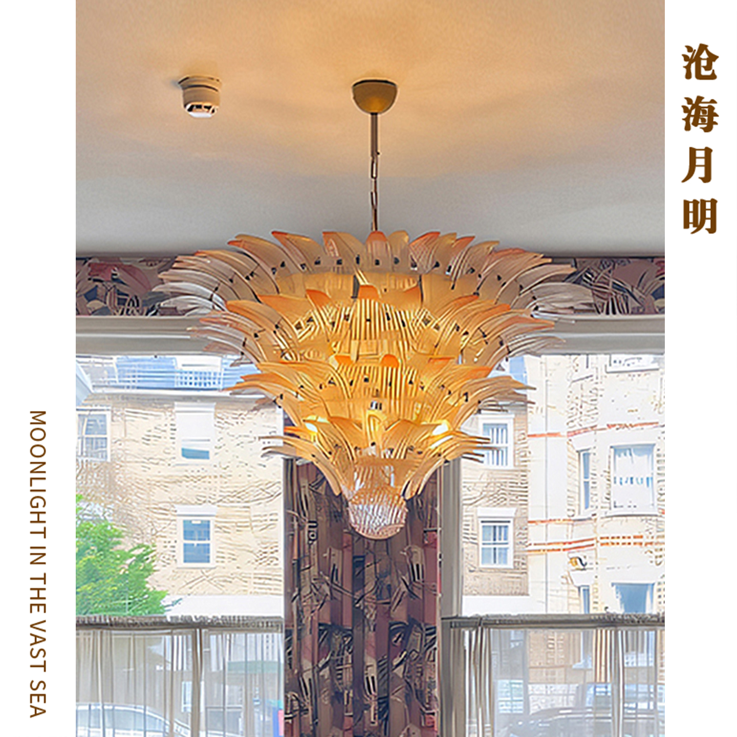 法式别墅复式楼Murano玻璃吊灯