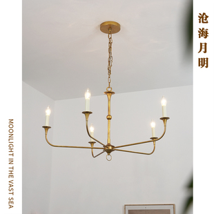 灯 客厅灯餐厅灯民宿样板房灯具极简风格 美式 复古铁艺吊灯家用个性