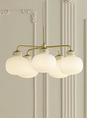 北欧RAITO创意法式吊灯奶油风简约卧室轻奢风客厅高级感餐厅灯具