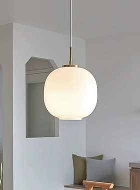 丹麦设计师VL45玻璃灯球形卧室日式酒店餐厅吧台轻奢白色橱窗吊灯