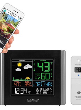 美国La Crosse Technology V10 无线Wifi天气预报器 气象站温度计