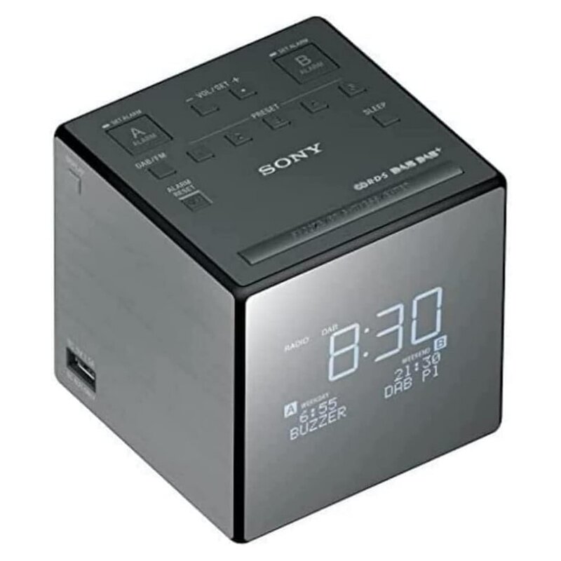 欧洲直邮Sony索尼XDR-C1DBP闹钟FM收音机大型时钟显示数字DAB+