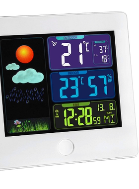 欧洲直邮TFA Dostmann 无线气象站温度计天气预报器闹钟气象计