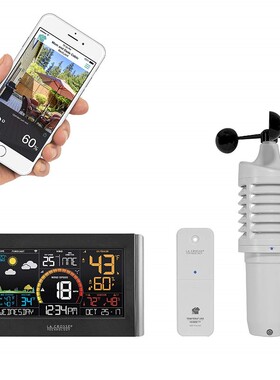 La Crosse Technology V21无线气象站湿湿度无线天气预报器温度计