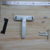 老式 断桥铝把手锁 铝合金内外平开窗105mm大孔距碳钢齿轮传动执手