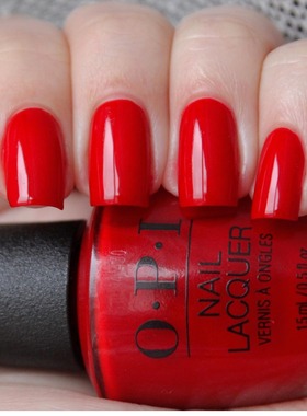 美国OPI免烤指甲油显白大红色 A70  n25快干大正苹果红色美甲彩色