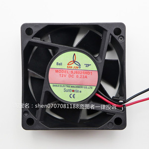 台湾三巨SJ6025HD1 SJ6025HD2直流12V 24V小型轴流散热风扇 6公分
