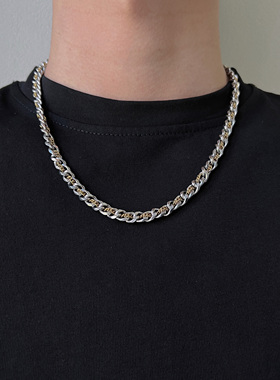 古巴藏金钛钢粗款项链