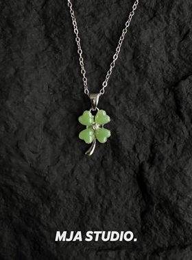 古着幸运cloverdew珍珠项链