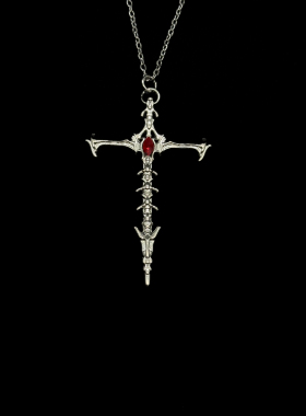 Vintage古着SkeletonCross项链
