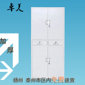 办公室资料文件柜财务凭证柜钢制铁皮档案柜带锁家用储物柜带抽屉