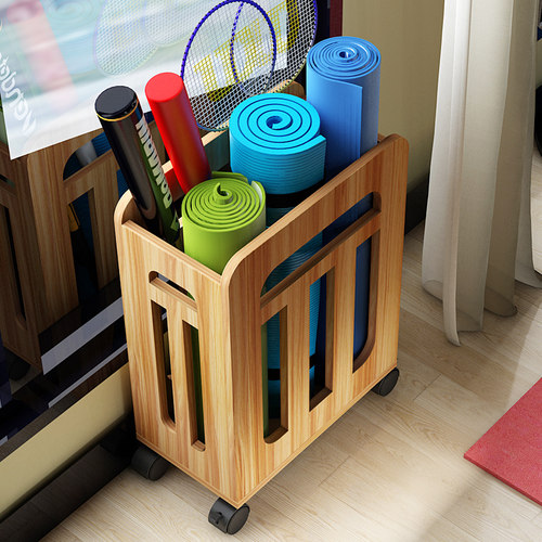 瑜伽垫收纳筐家用神器可移动架子