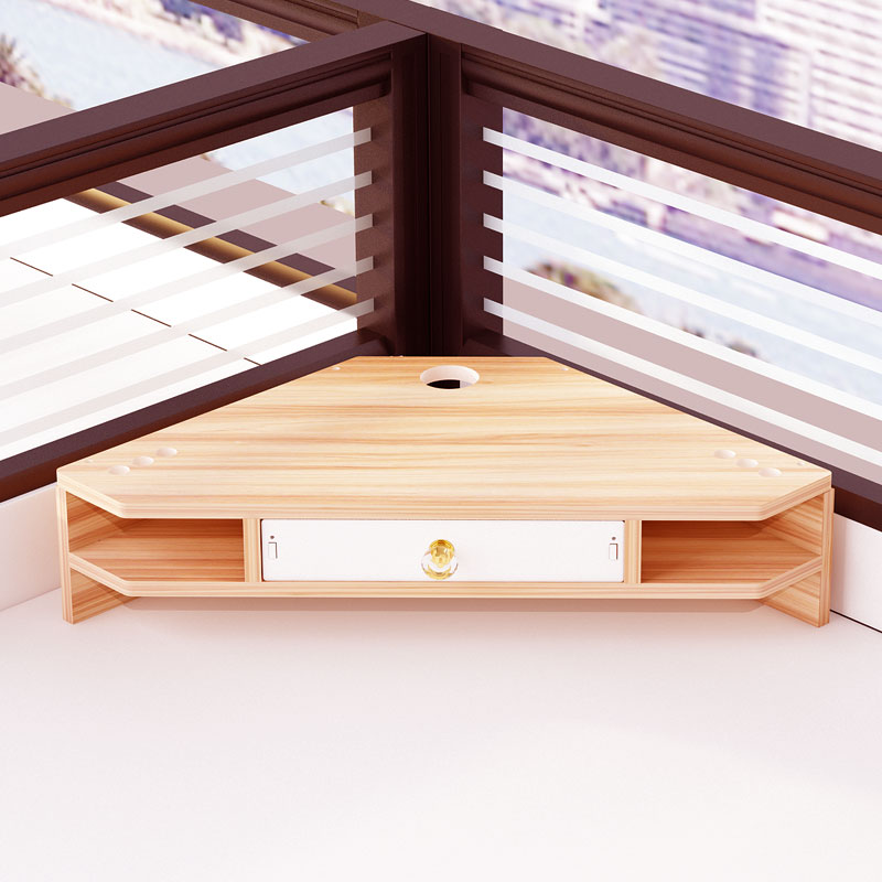 三角电脑增高架台式办公室显示器支架底座托架转角桌面收纳置物架