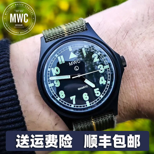 MWC英军黑色瑞士机芯防水石英表