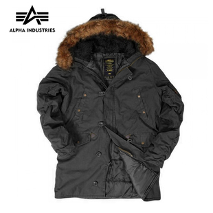 棉大衣n3b保暖棉服军迷防寒外套 INDUSTRIES男修身 正品 美国Alpha