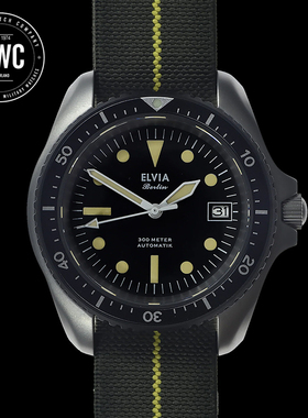 MWC军表ELVIA自动机械潜水表蓝宝石表镜夜光防水手表男士腕表