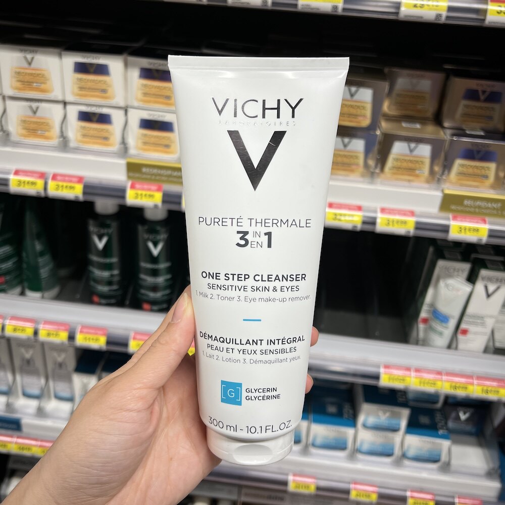 法国VICHY薇姿温泉纯净三合一卸妆乳300ml温和卸除彩妆洁面乳