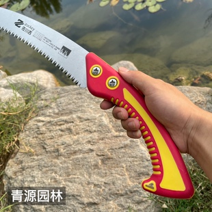 台湾佐川吉380K剪定锯园林园艺修枝手锯果树竹子伐木三面磨齿木u.