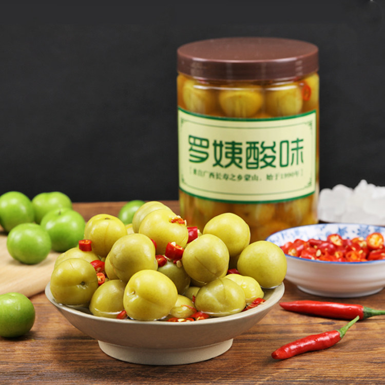 罗姨酸味酸辣泡李子广西酸嘢李果腌制零食开胃爽脆
