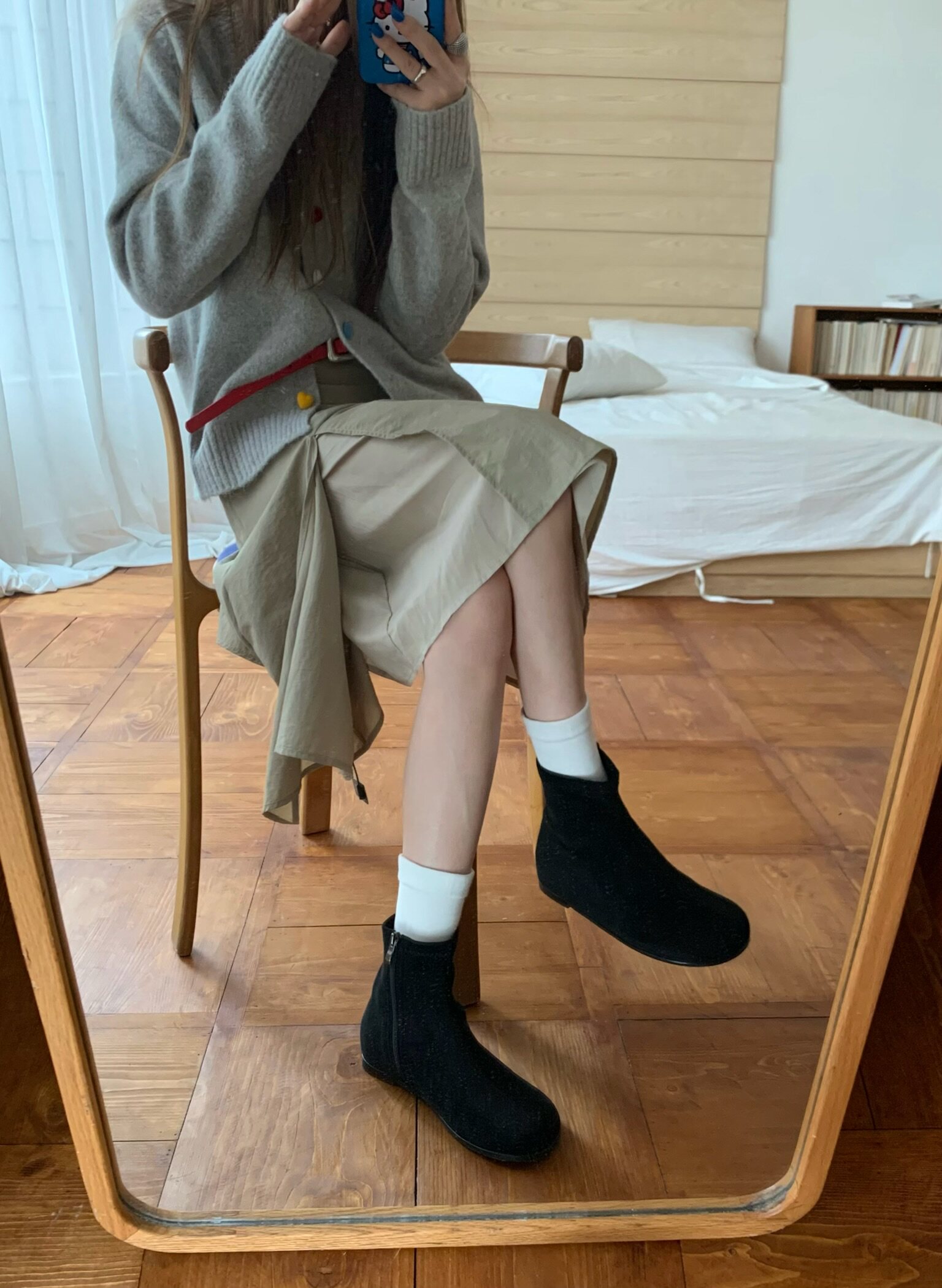 法式少女美拉德马丁靴2025新款复古风圆头绒面骑士靴内增高短靴女