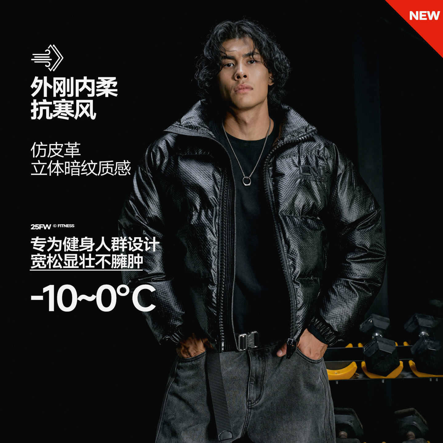 肌肉狗 翻领棉衣外套男秋冬美式高街复古休闲棉服训练保暖面包服