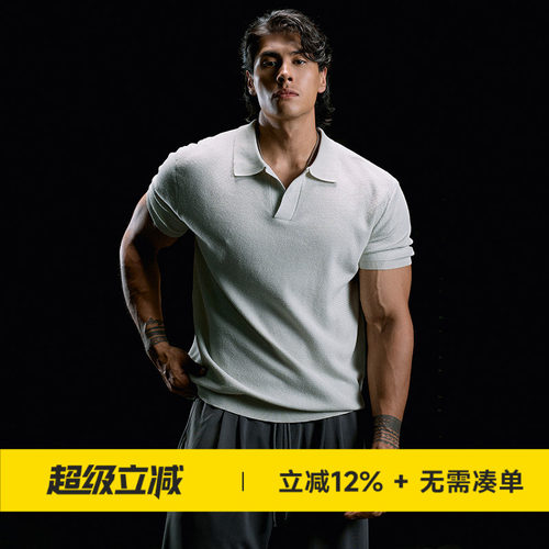 秋季美式纯色休闲运动POLO衫男