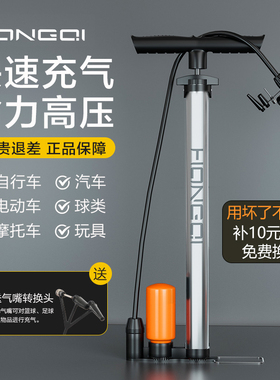 红旗官方旗舰店电动车高压打气筒自行车充气泵游泳圈篮球家用通用