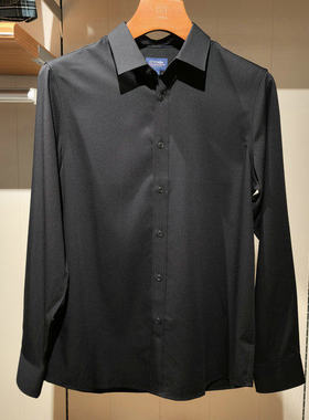 金利来GY男士长袖衬衫商务正装黑色标准版型时尚SLT0069-NHC37