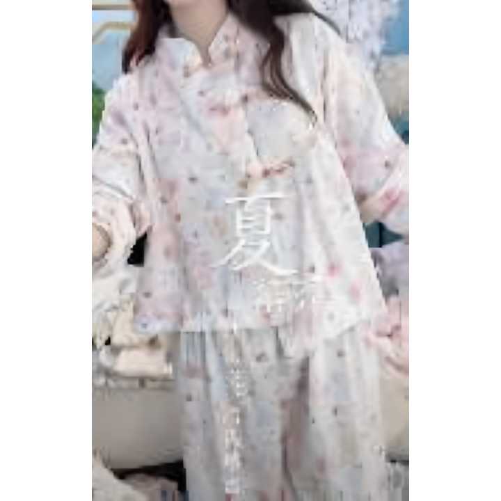 【天丝软棉纱】主播身上款！可外穿国风三件套！按主播介绍拍睡衣