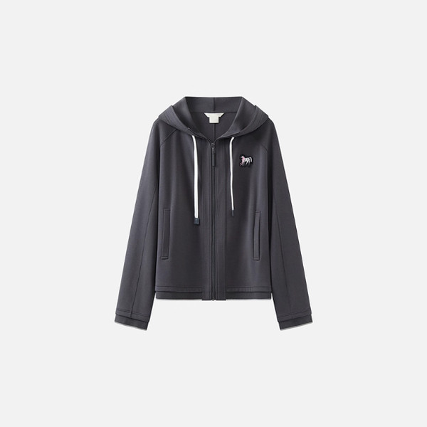 衣播外套2026春款BDT1WD1231新款绣花百搭连帽拉链短外套俯仰自得