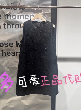 播连衣裙2026春季BDT1LD1201新款小香风洋气圆领无袖裙子入夜萤火