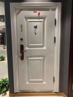 定制白色系列甲级入户防盗安全门银行档案室资料室双锁岩棉材质