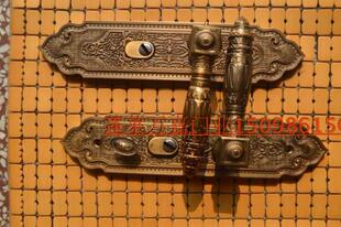 高档防盗门拉手安全门豪华仿铜仿红铜通用高端别墅大门把手