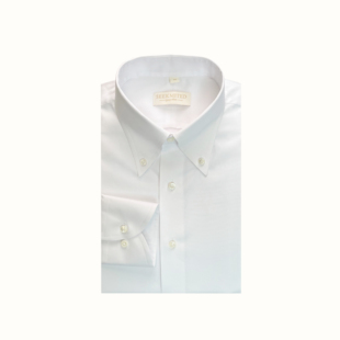 SEEKMITED常春藤细牛津纺美式衬衫男领扣款长袖休闲商务白色衬衣