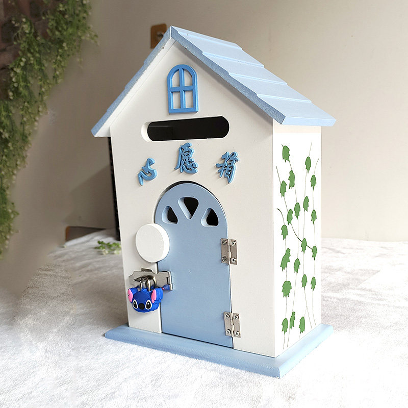 田园木质小木屋小朋友心愿箱学校幼儿园沟通箱子意见箱心语信箱