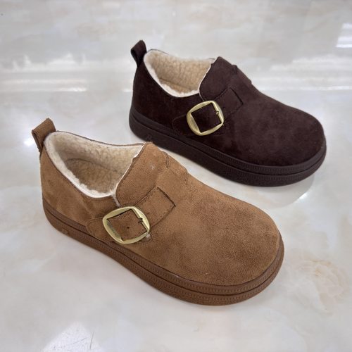 卡莱特斯2025秋新款厚底加绒圆头休闲保暖勃肯鞋子棉鞋正品958901