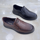 奥康2025春新款 9251821001 正品 牛皮镂空透气休闲圆头舒适男鞋 凉鞋